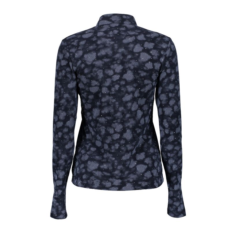 Geisha Top turtle AOP rhinestones dark blue 62585-14