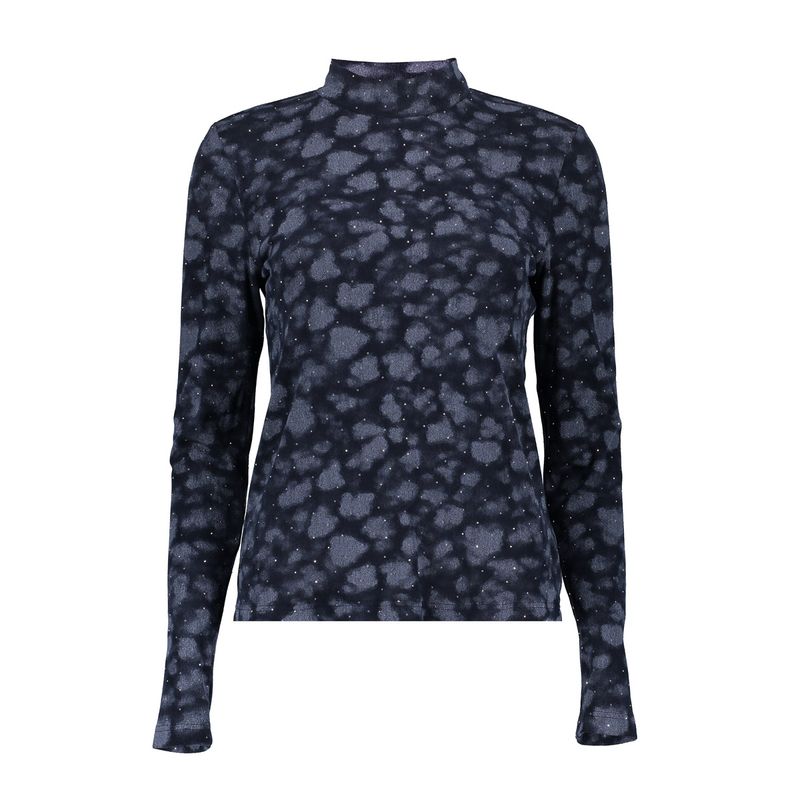 Geisha Top turtle AOP rhinestones dark blue 62585-14