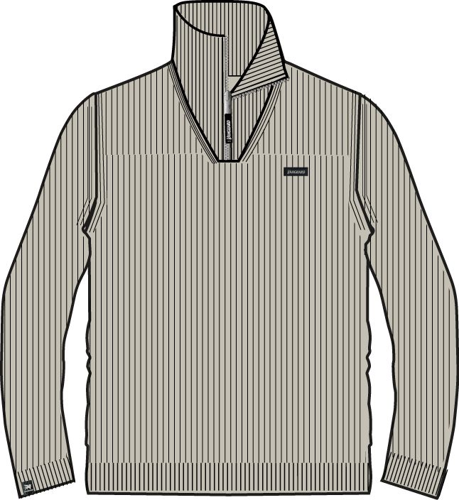 Vanguard Half zip collar cotton structure Grijs VKW2608306