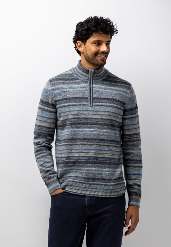 State of Art Pullover Sportzip St grijsblauw:middengrijs 13226081