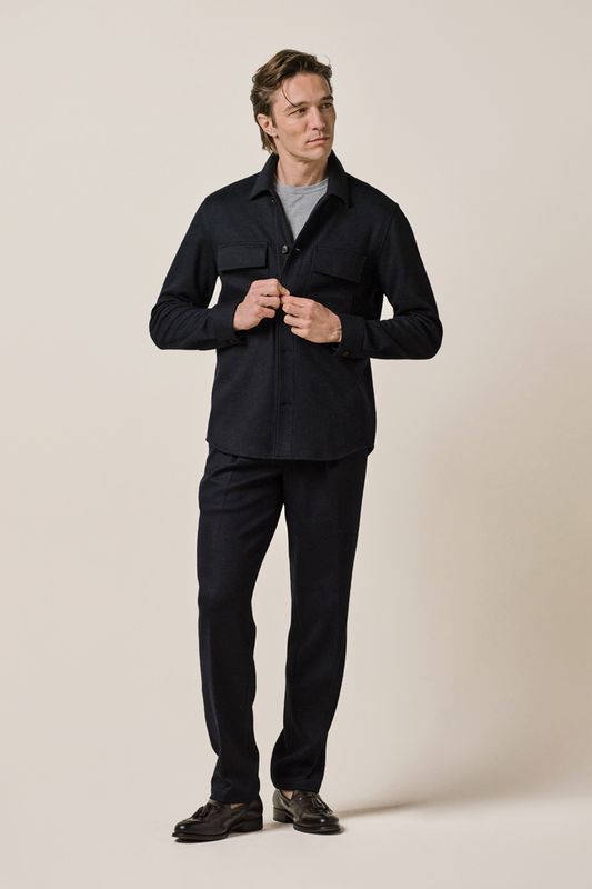 Profuomo OVERSHIRT KNITTED NAVY Navy PPXF30001A