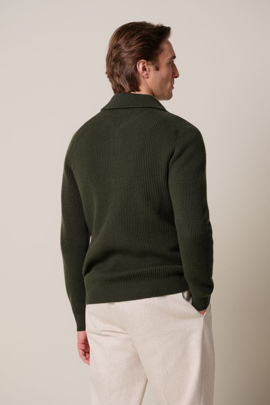Profuomo PULLOVER HALF ZIP D GREEN Dark Green PPXJ30058E