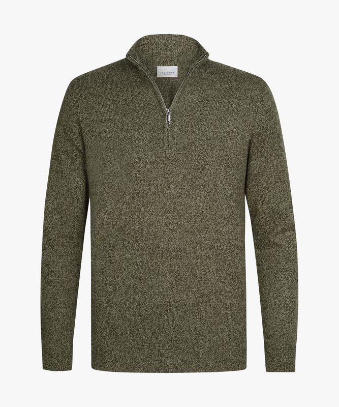 Profuomo PULLOVER HALF ZIP D GREEN Dark Green PPXJ30047D