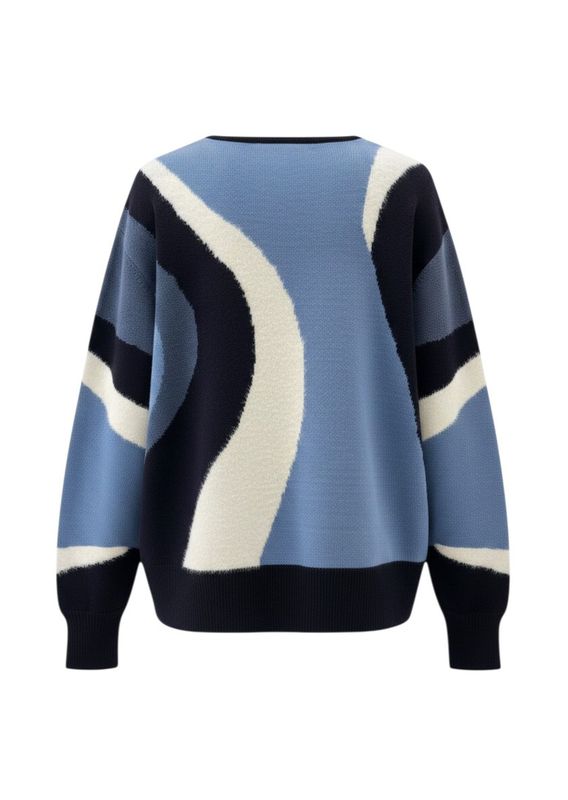 Frank Walder Pullover blue Print W62109054
