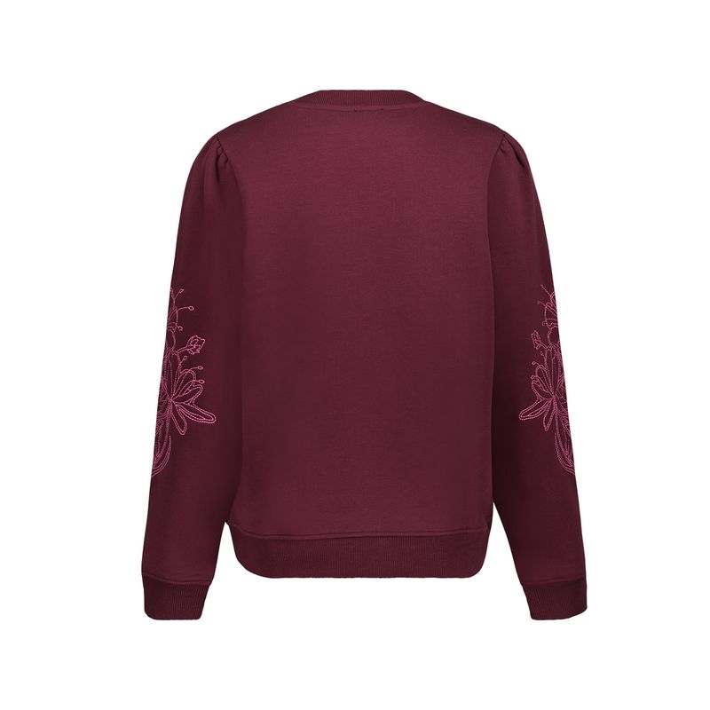 Geisha Sweat sleeve embroidery burgundy 62547-24