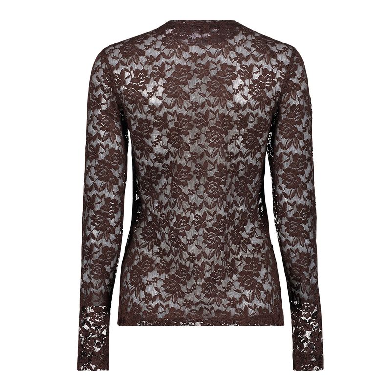 Geisha Top lace brown 62581-14
