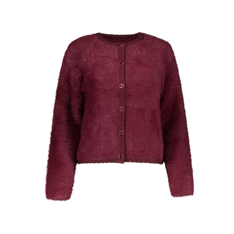 Geisha Cardigan hairy burgundy 64508-10