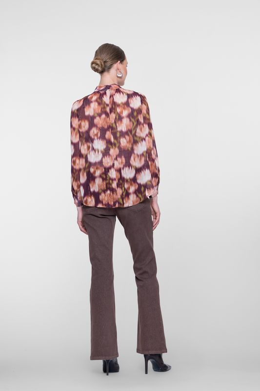Geisha Jeans flair lurex brown 61543-10