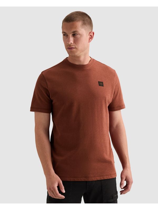 PME Legend Short sleeve r-neck light slub ter Arabian Spice PTSS2609565
