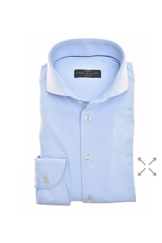 John Miller Shirts Plain:Overhemd Blauw 5346516