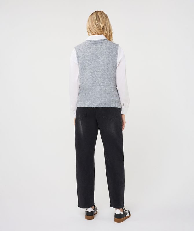 Esqualo Gilet slv/lss diamonds Light Grey F26.02515
