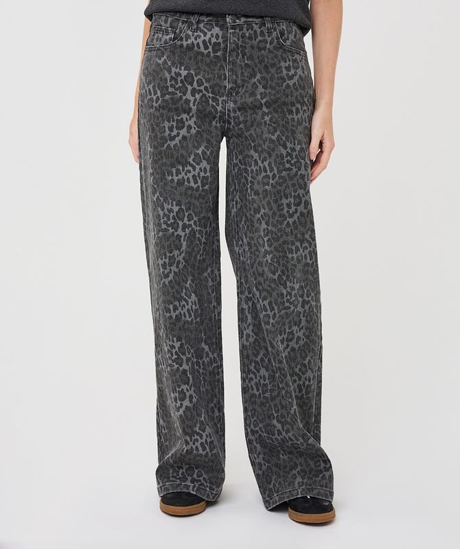 Esqualo Trousers leopard denim Print F26.12509