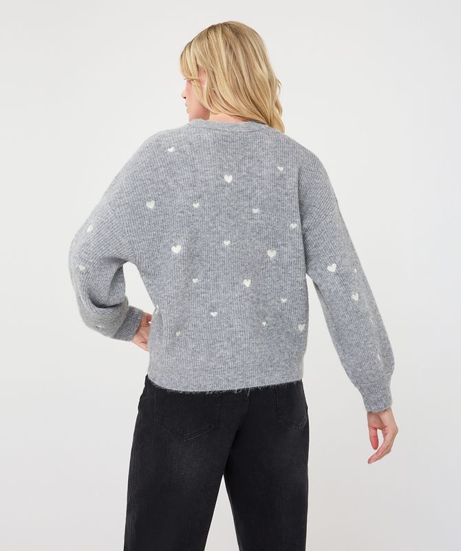 Esqualo Sweater hearts Grey F26.27530