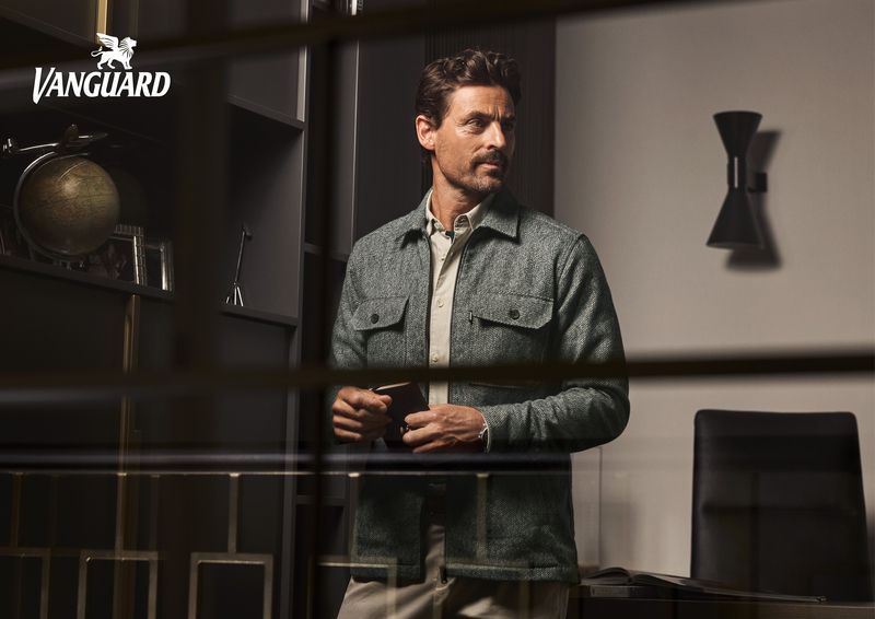 Vanguard Long sleeve shirt Solid Brushed Mo Dark Sea VSI2609232
