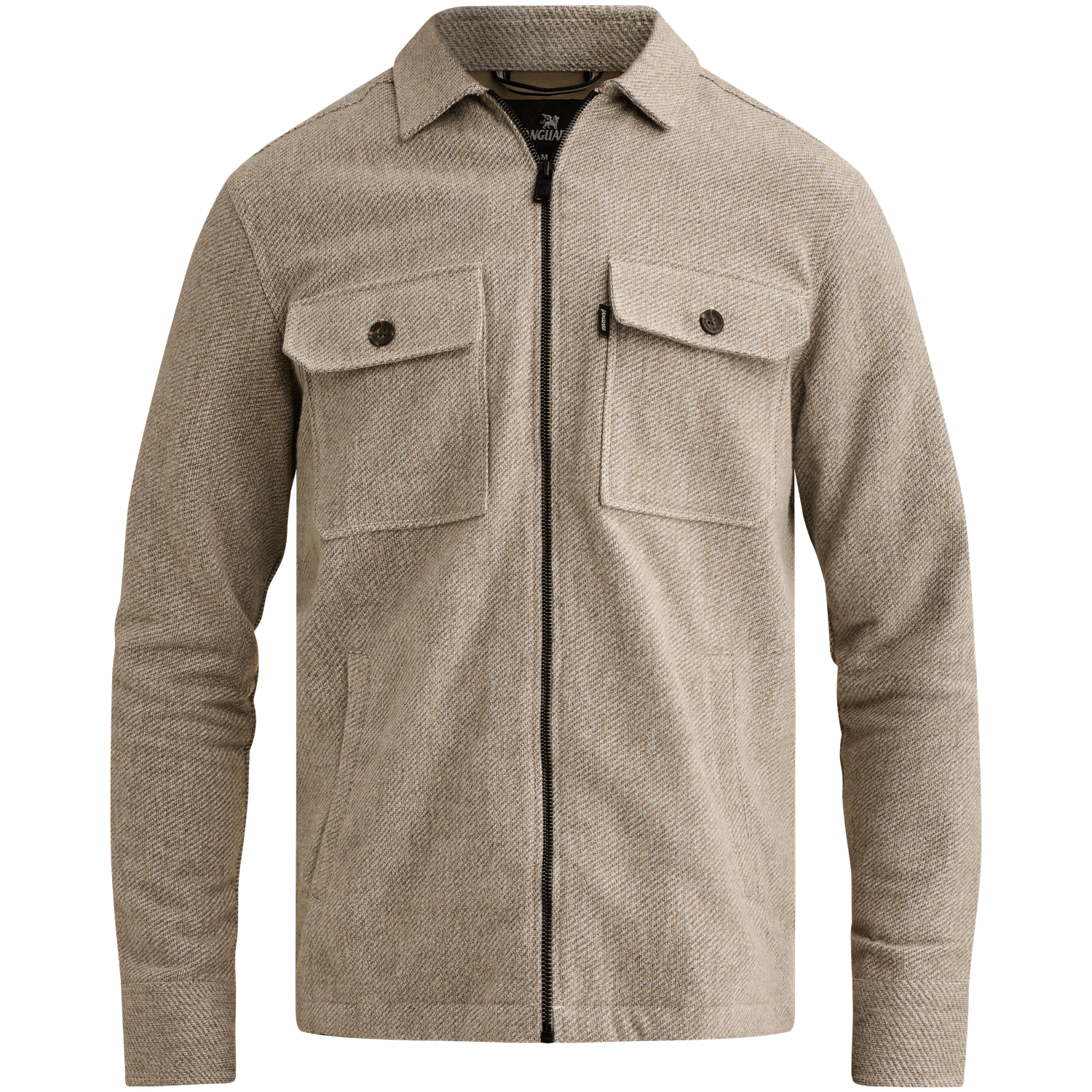 Vanguard Long sleeve shirt Solid Brushed Mo Greige VSI2609232