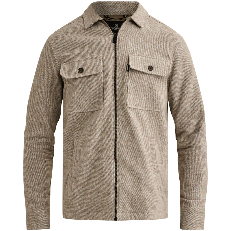 Vanguard Long sleeve shirt Solid Brushed Mo Greige VSI2609232