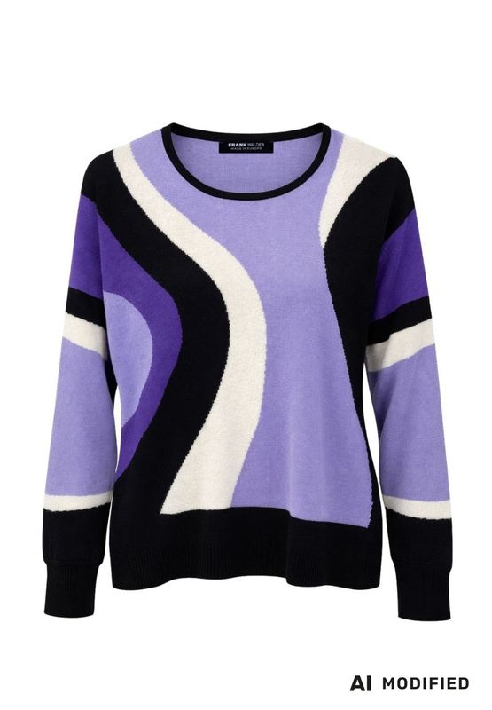 Frank Walder Pullover lila Print W62209054