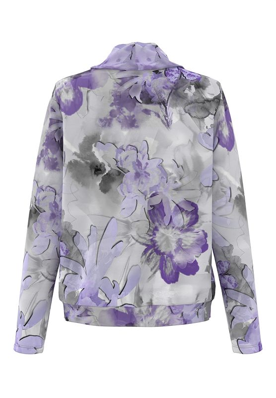 Frank Walder Langarm Shirt lila Print NOS726409