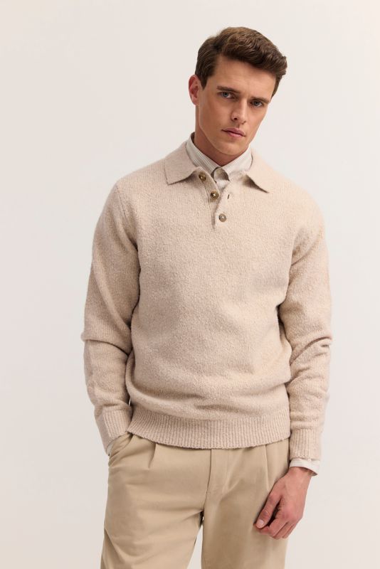 Bugatti HERREN PULLOVER 1/1 ARM beige 25534F 7130