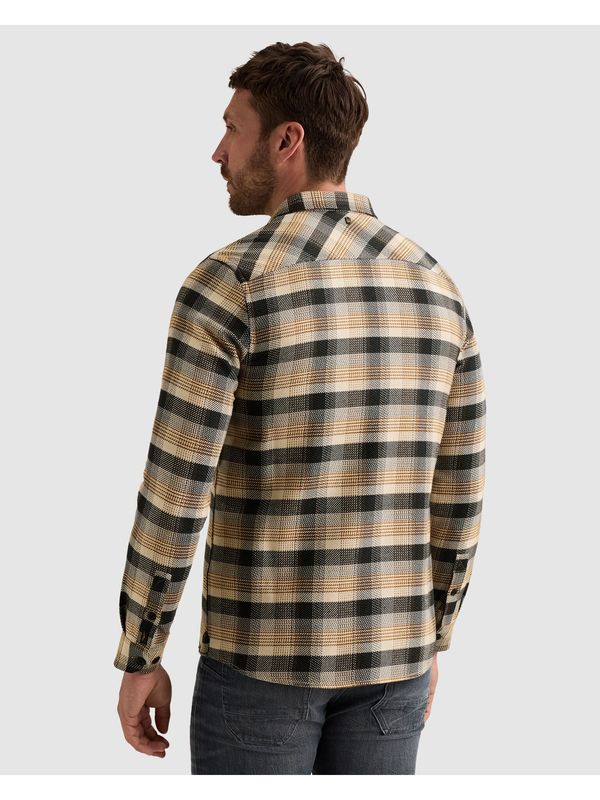 PME Legend Long sleeve shirt yarn dye check Golden Brown PSI2608216