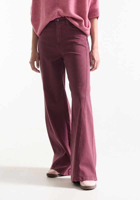 Jansen Amsterdam JONE JEANS pwd 457 wide leg 000309 - wine JONE W26