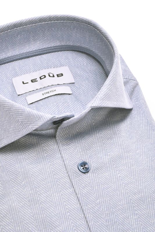 Ledub Shirts Plain:Overhemd Licht blauw 120 Middenblauw 14 0143641