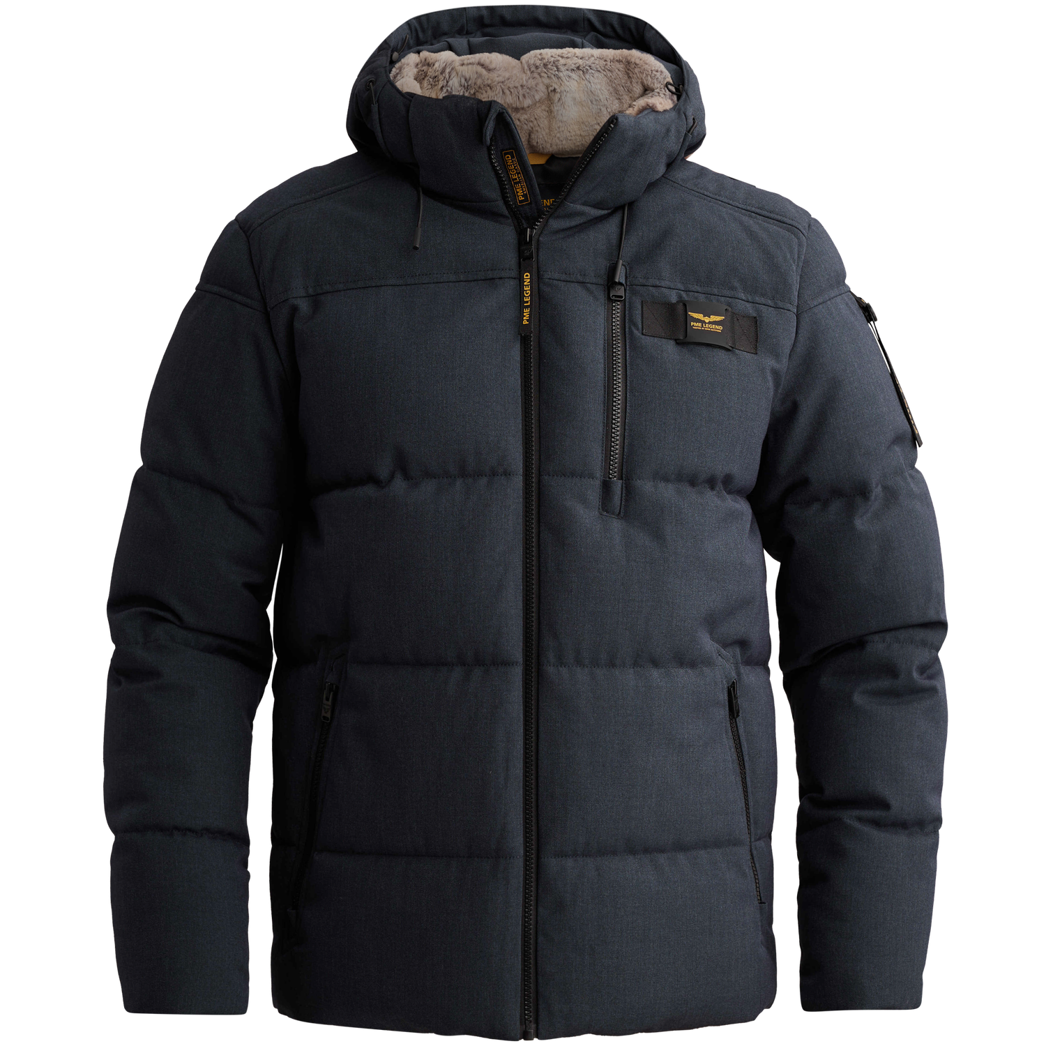 PME Legend Semi long jacket YETCRAFT Melange Blauw PJA2609118