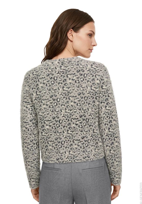 Betty Barclay Strickjacke Kurz 1/1 Arm Grijs 55142056