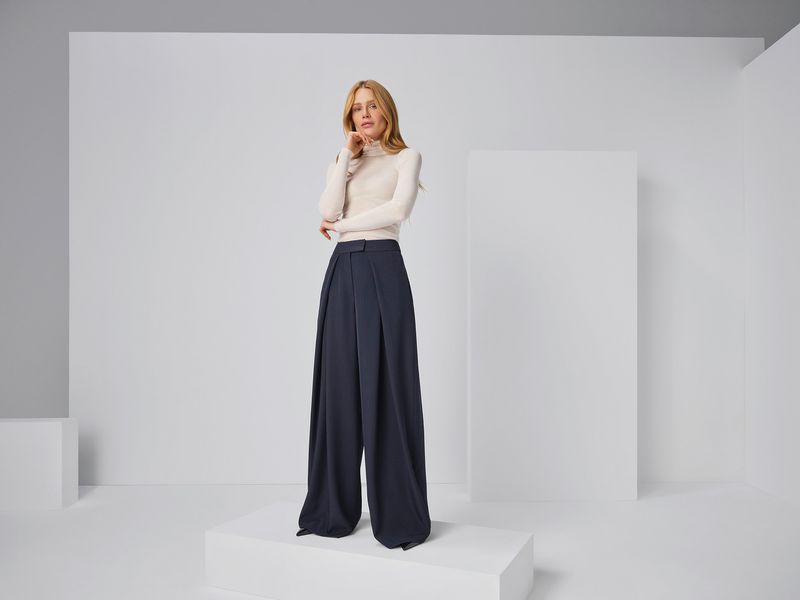 Gardeur Hose Wide leg Modern Dunkelblau ULIANA 622841