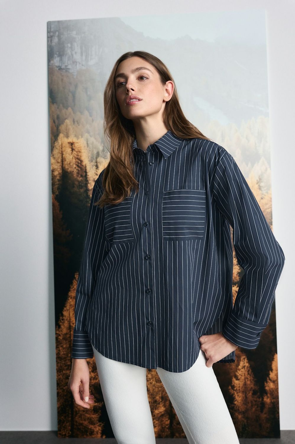 Desoto Collection Finja pinstripe navy 79277-2