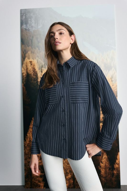 Desoto Collection Finja pinstripe navy 79277-2