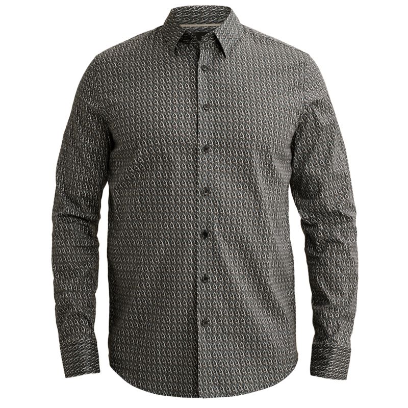 Vanguard Long sleeve shirt Print on poplin Dark Sea VSI2609224