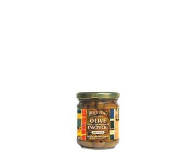 OLIVE TAGGIASCHE snocciolate in Olio Extravergine di Oliva 180g
