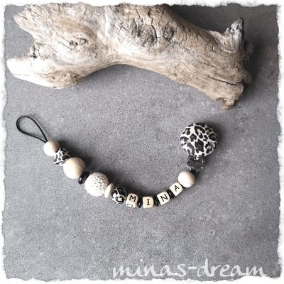 Schnullerkette mit Namen, Beißkette Leo I