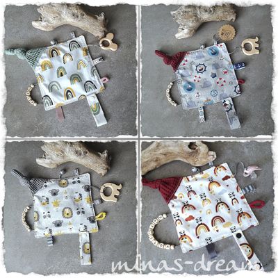 Sensoknistertuch, Fühltuch, Knistertuch personalisiert mit Namen KNÖTCHEN