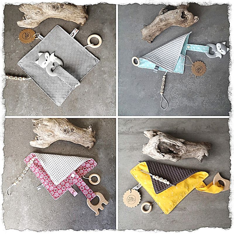 Sensoknistertuch, Fühltuch, Knistertuch mit Namen, Schnulli