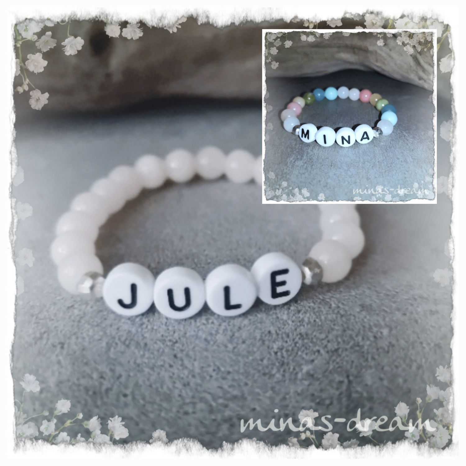 Buchstabenarmband Jade