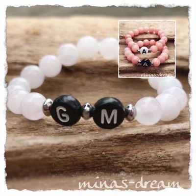 Initialenarmband, Namenarmband, Freundschaftsarmband, Partnerarmband, Buchstabenarmband JADE