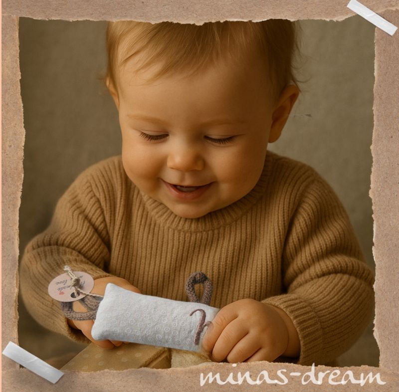 Sensoknisterstange Sensoknisterstange "Blümchen", Fühlstange, Babygreifling, Kaustange, Greifstange, Knisterstange personalisierbar mit Namen