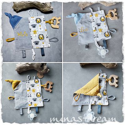 Sensoknistertuch, Fühltuch, Knistertuch personalisierbar mit Namen AFRI