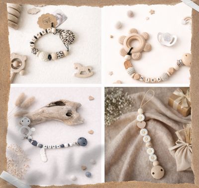 Personalisierte Schnullerketten & Beißketten