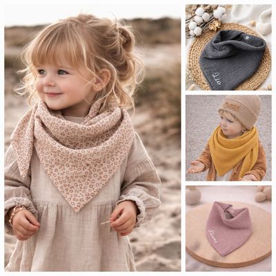 Musselin Dreieckstücher - personalisierbare Lieblingsstücke für Babys & Kinder