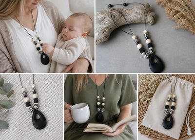 Stillketten aus Silikon & Holz – stilvolle Beißketten für dein Baby
