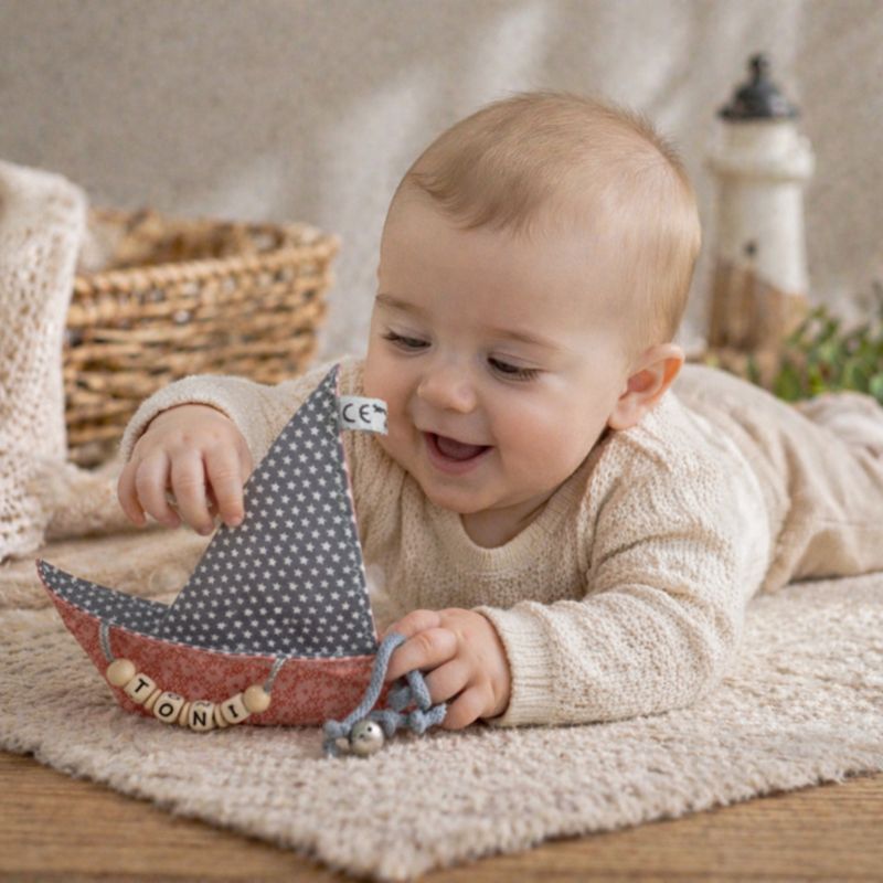 Sensoknistertuch, Fühltuch, Knistertuch mit Namen personalisiert, individualisierbar SEGLI