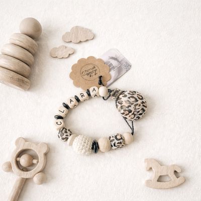 Personalisierte Schnullerkette, Beißkette LEO I