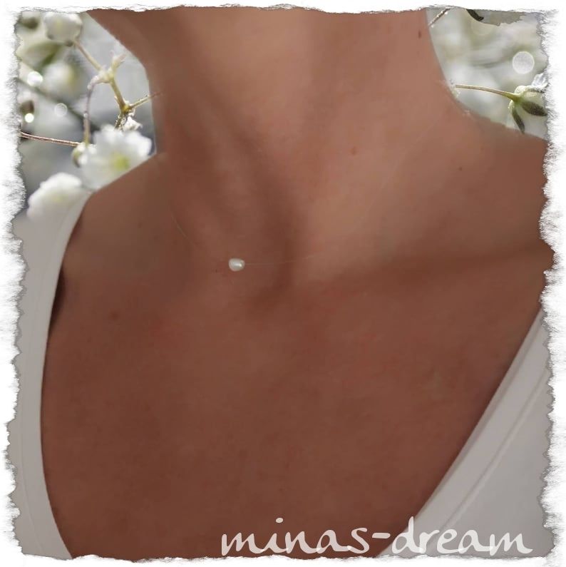 Unsichtbares Collier, fliegender Stein SCHWEBENDE PERLE