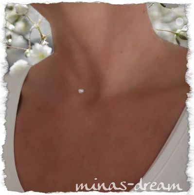 Unsichtbares Collier, fliegender Stein SCHWEBENDE PERLE