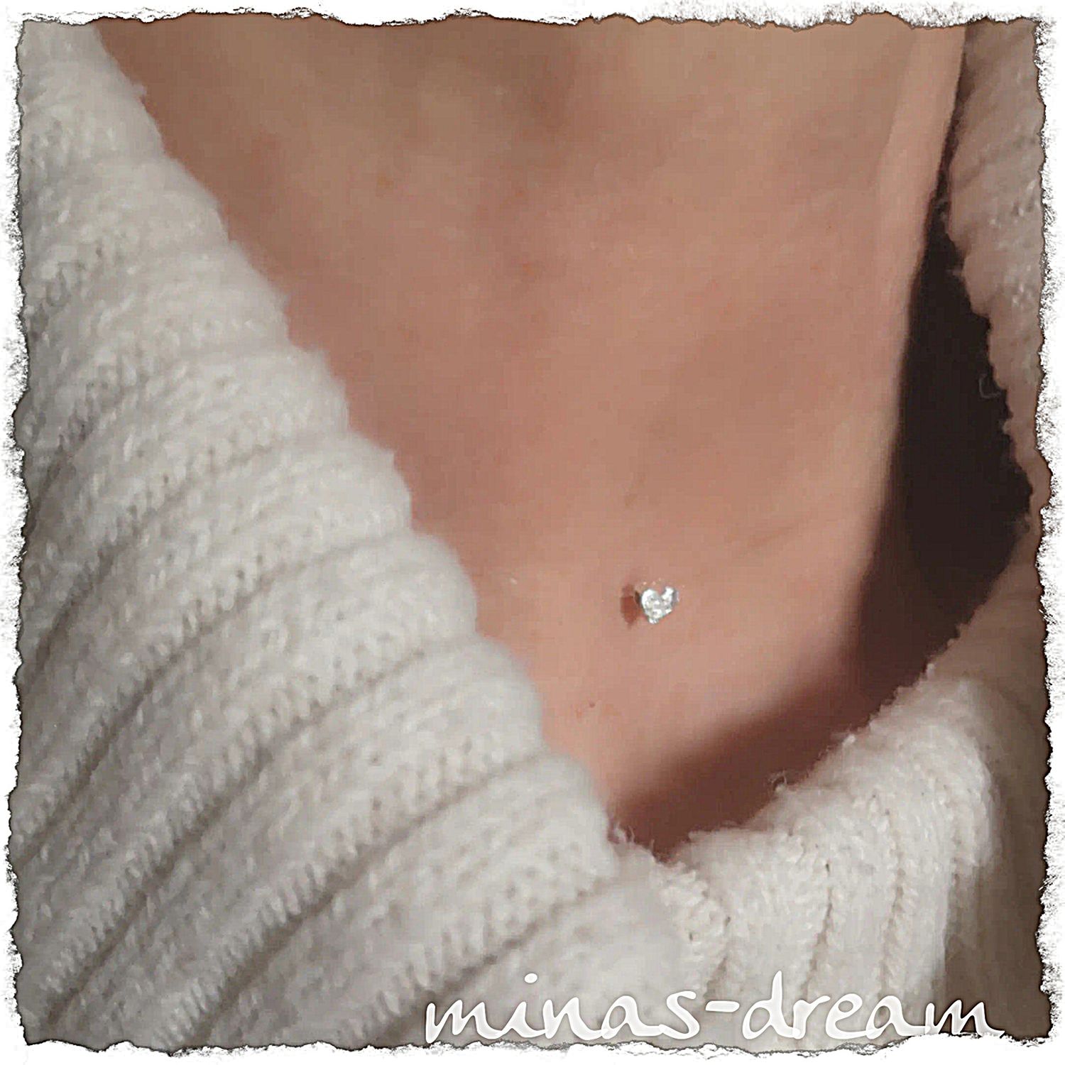 Unsichtbares Collier, fliegender Stein SCHWEBENDES HERZ