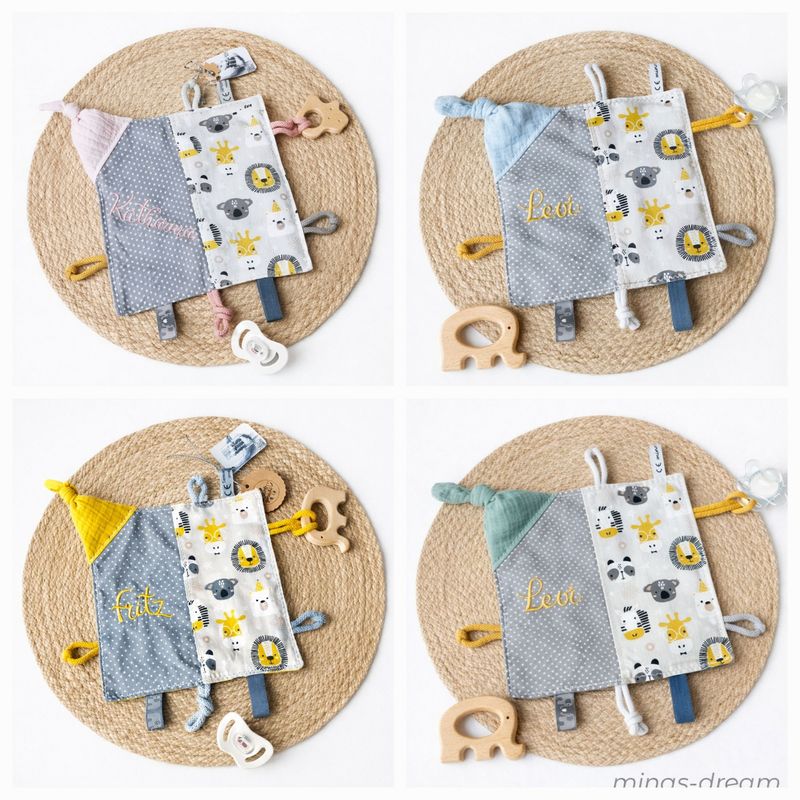 Personalisiertes Sensoknistertuch / Knistertuch / Fühltuch / Motoriktuch  AFRI /BESTSELLER