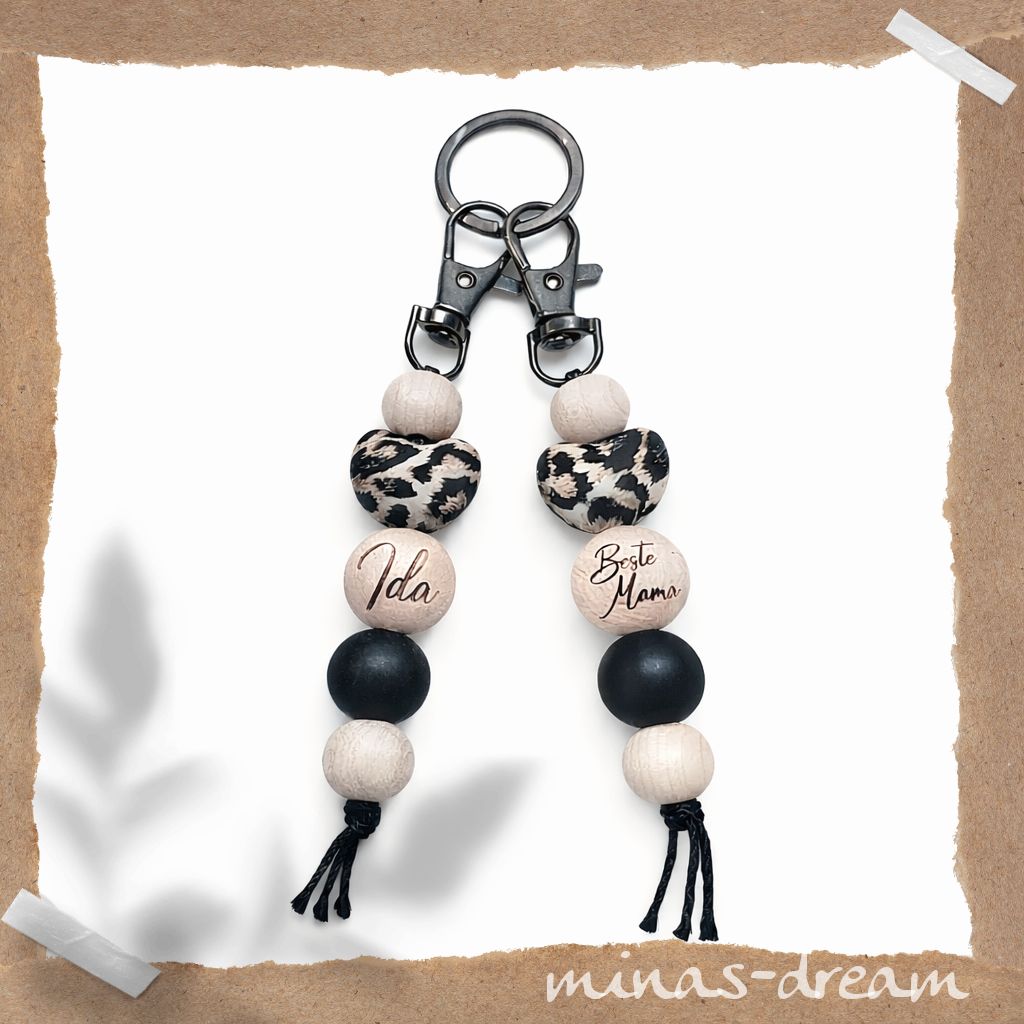 Schlüsselanhänger, Taschenanhänger, Rucksackanhänger 'Leostyle', personalisiert